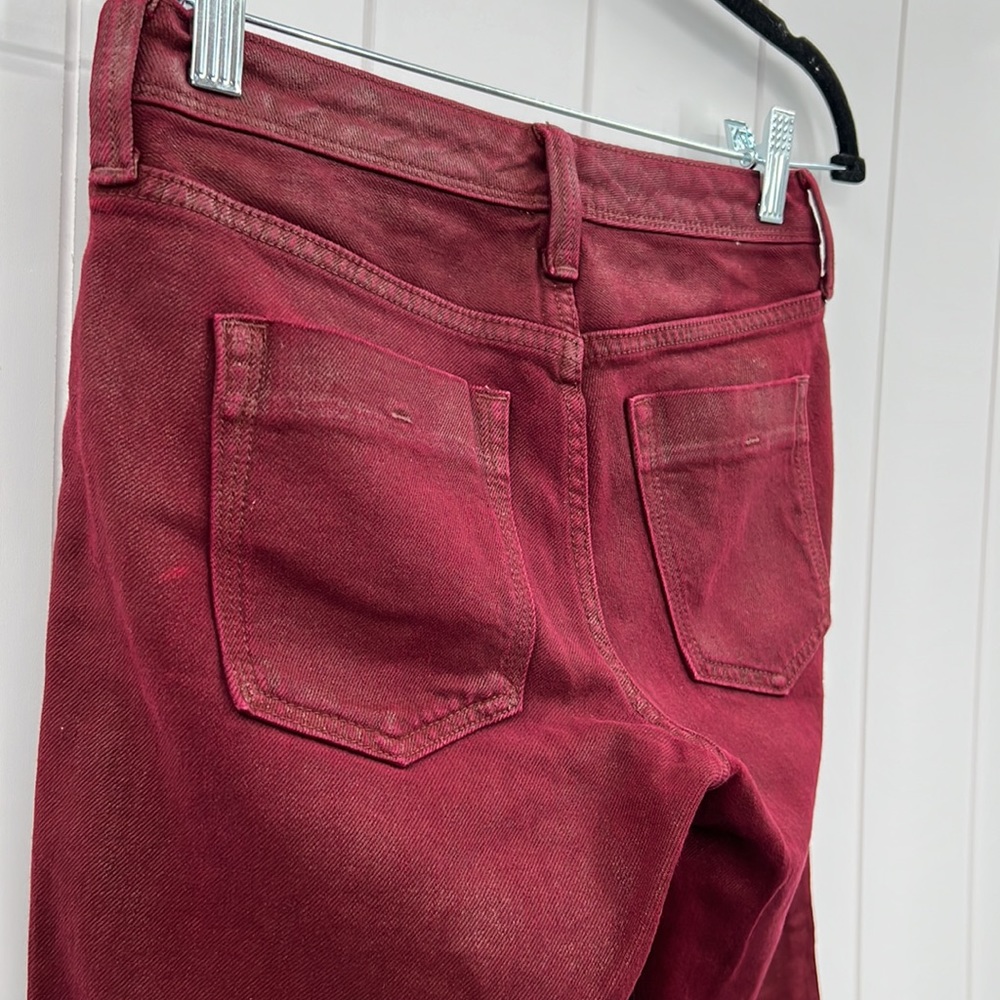 Banana Republic Petite Skinny Jeans Red Holiday Color 99% Cotton Vintage Wash - Picture 8 of 11